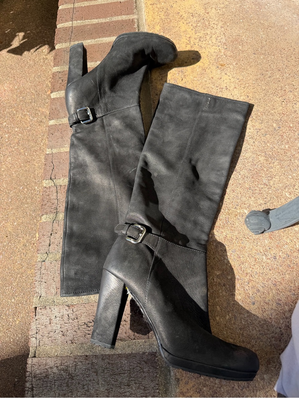 Prada Suede Tall Boots with Buckle! Size 38